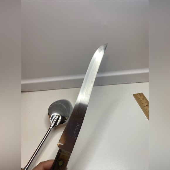 Vintage Ekco Knife 8” Blade Slicer And Two Servings Spoon - Picture 9 of 16